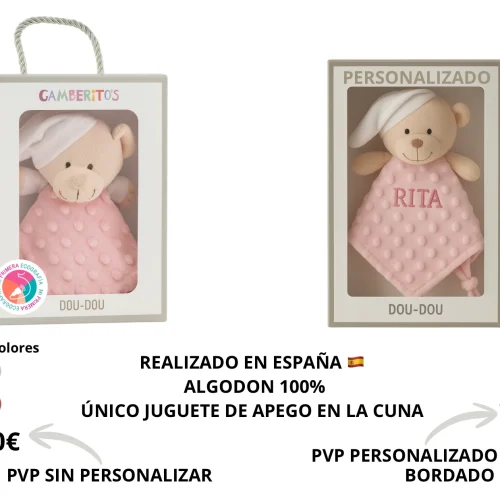 REALIZADO EN ESPAÑA 🇪🇸 ALGODON 100% ÚNICO JUGUETE DE APEGO EN LA CUNA-1